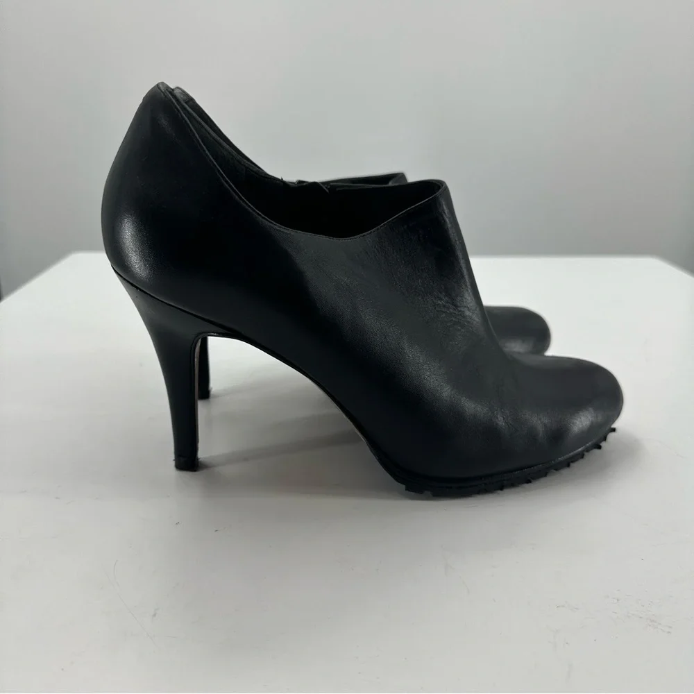 *Cole Haan Leather Booties Black Stiletto Heel Womens 8 with Dustbag - Picture 7 of 14